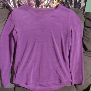 Purple V-Neck Sweater Medium